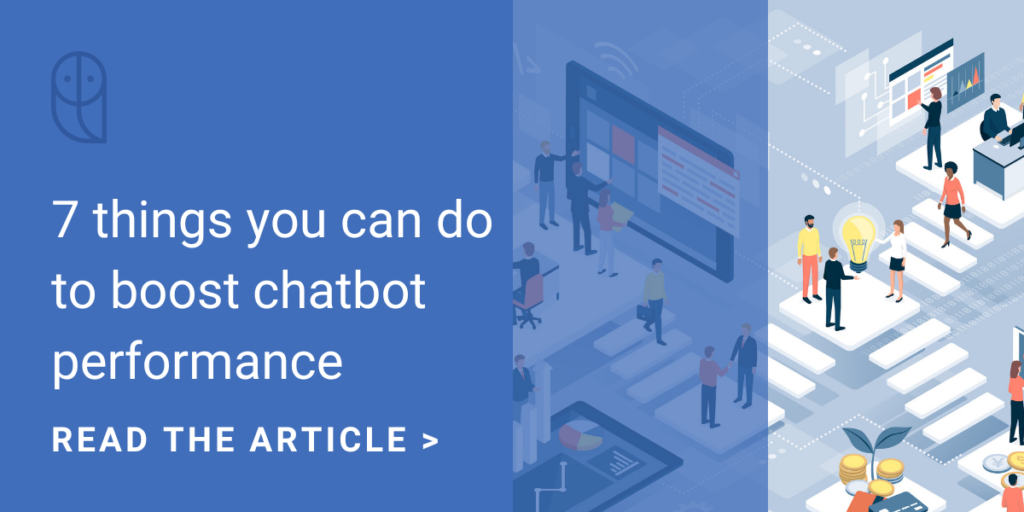 A virtual office of people working on chatbot performance